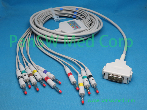 Compatible Fukuda FX 2155 FX 3010 ECG Machine Patient Cable Banana – PanswMed